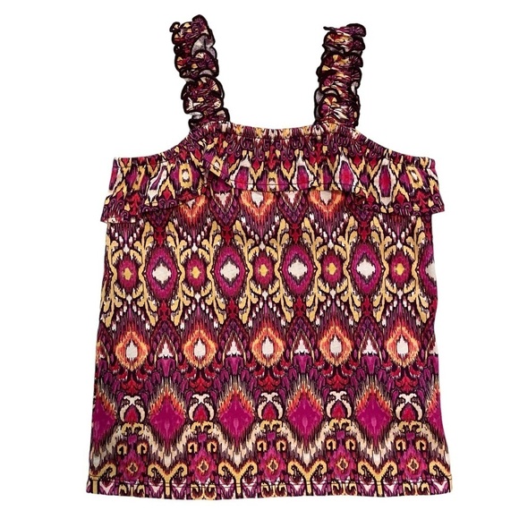 The Children’s Place Ruffle Tank Top Part Plum Size M Girl - Picture 1 of 6
